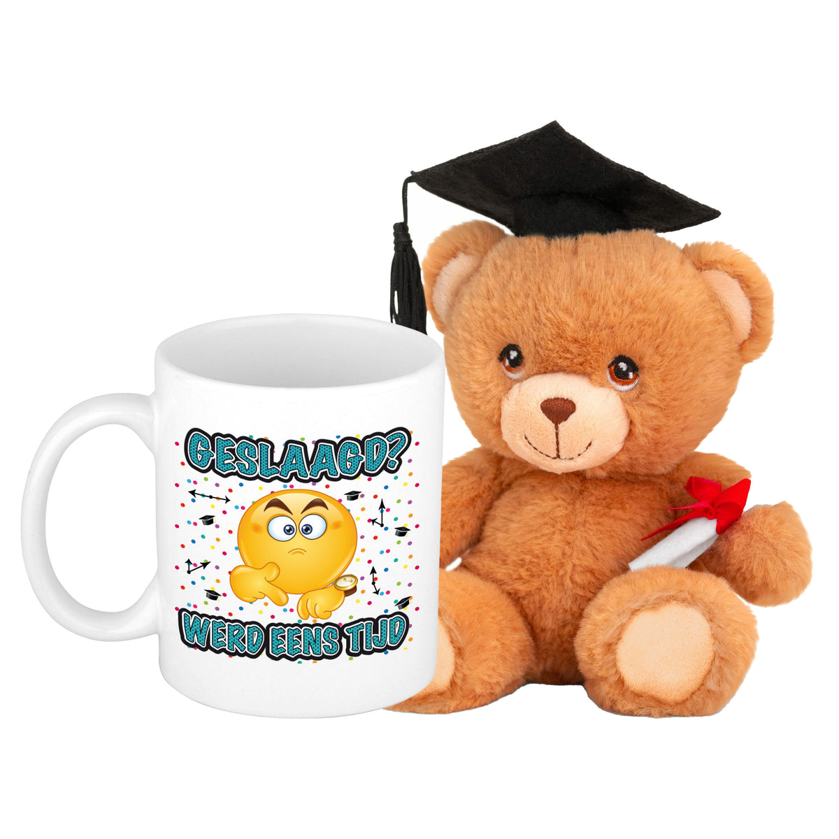 geslaagd-cadeau-mok--beker-met-knuffelbeer-werd-eens-tijd-keramiek-ca-300ml_10388256