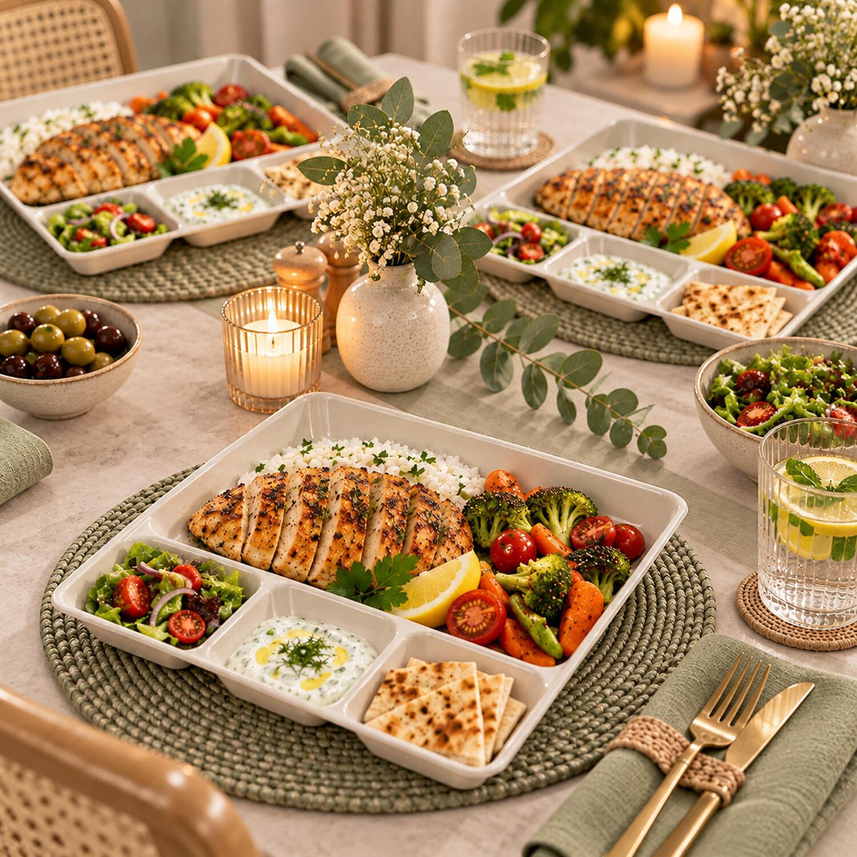 plasticforte-vakjesborden-6x-met-bekers-6x-beige-kunststof-gourmetborden-bbq-servies_10475257-7