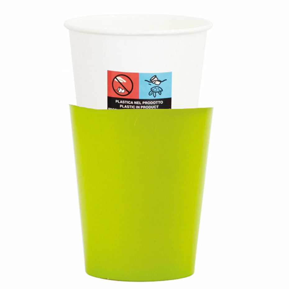 feestbekers-met-hoesjes-8x-lime-groen-papier-250ml_10436271