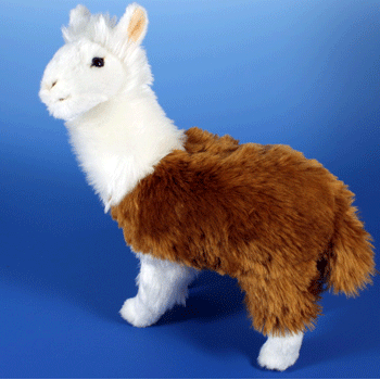 Stuffed Animal - Plush - Llama - 28 cm - Cuddly Toy - Brown and White