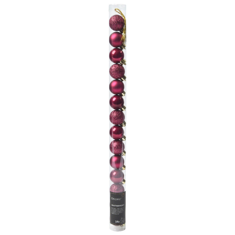 mini-kerstballen-14x-st-donkerroze-d3-cm-kunststof-kerstversiering_10437272