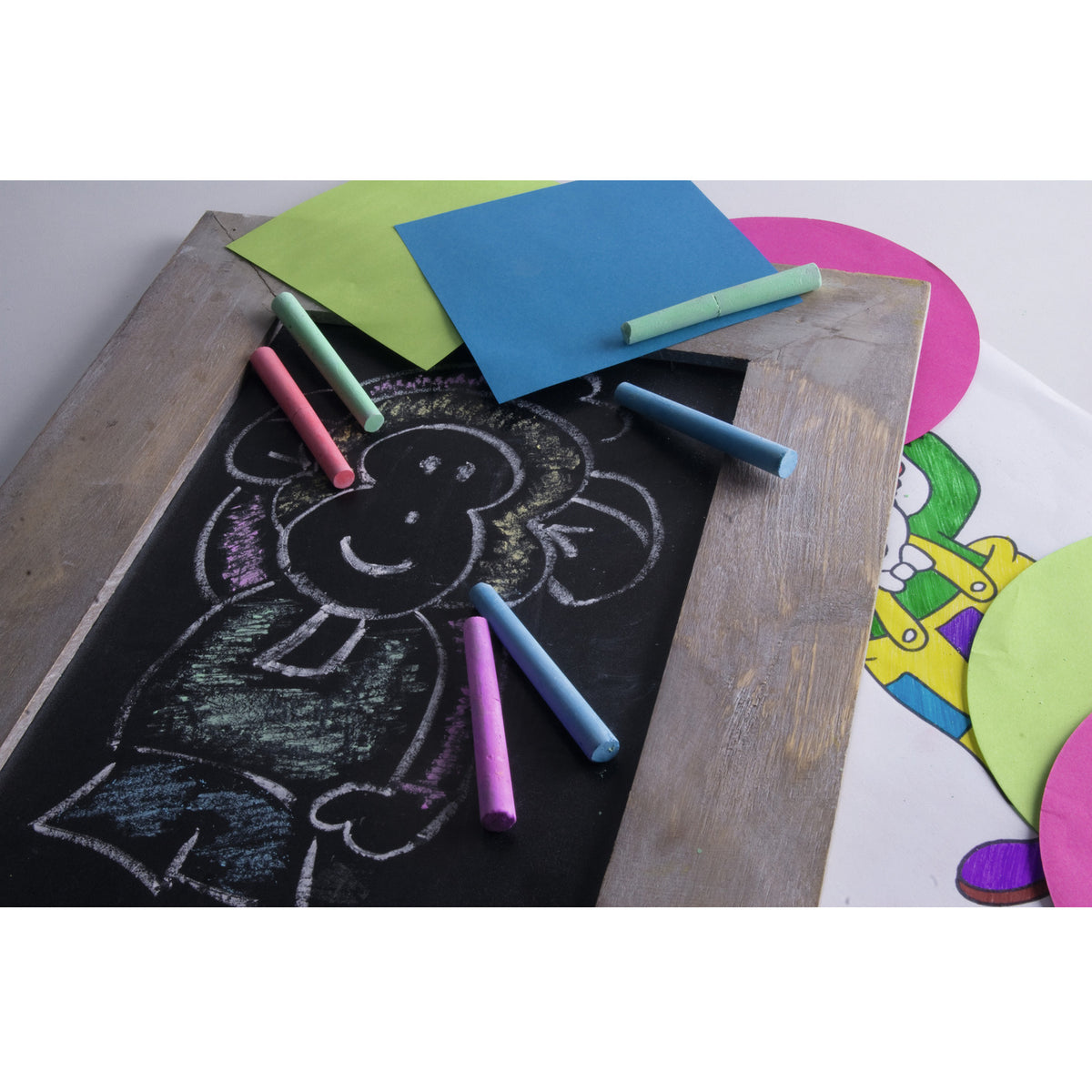 schoolbord-krijtjes-pakje-van-12x-stuks-multi-kleuren-speelgoed_10427274-1