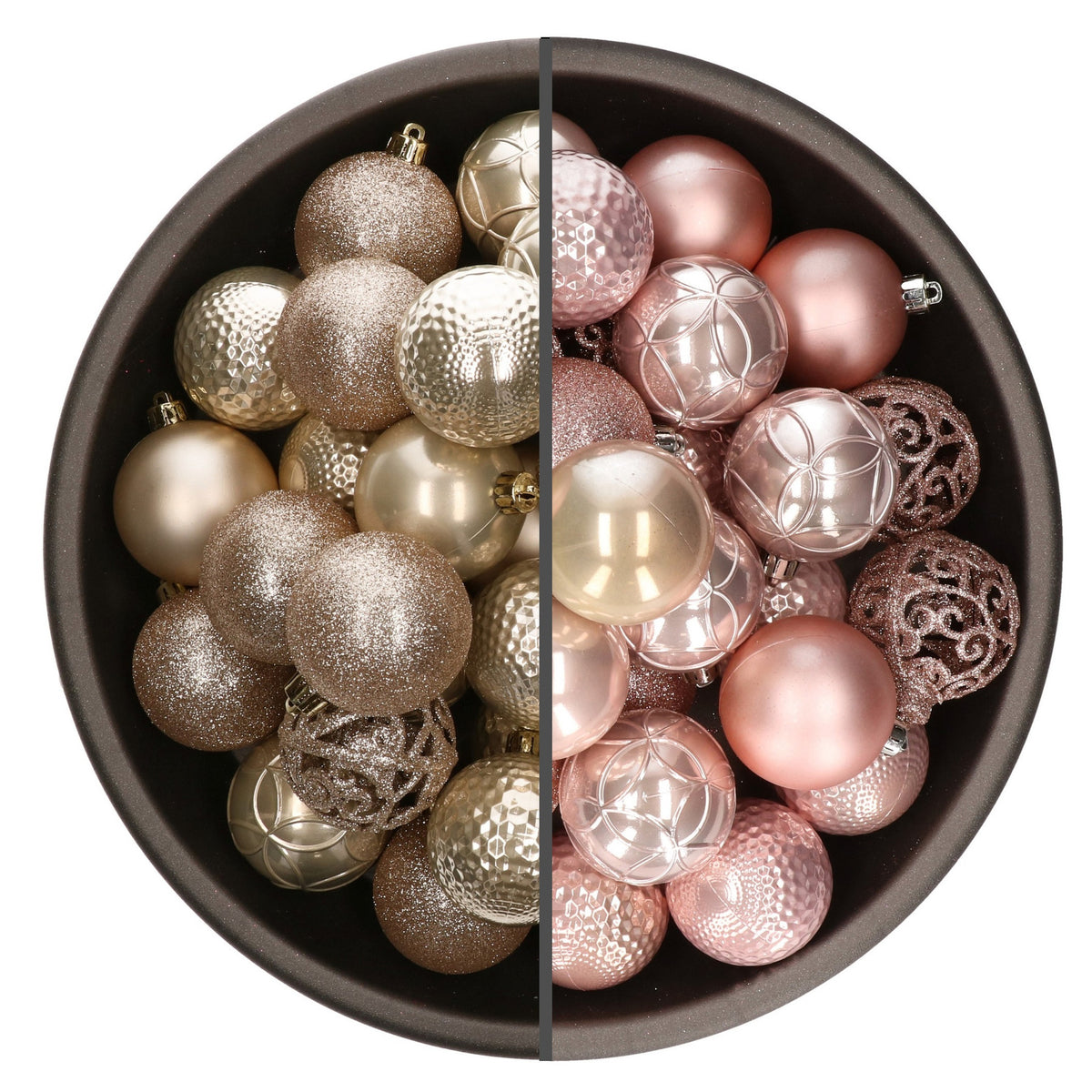 74x-stuks-kunststof-kerstballen-mix-lichtroze-en-champagne-6-cm_10311278-3