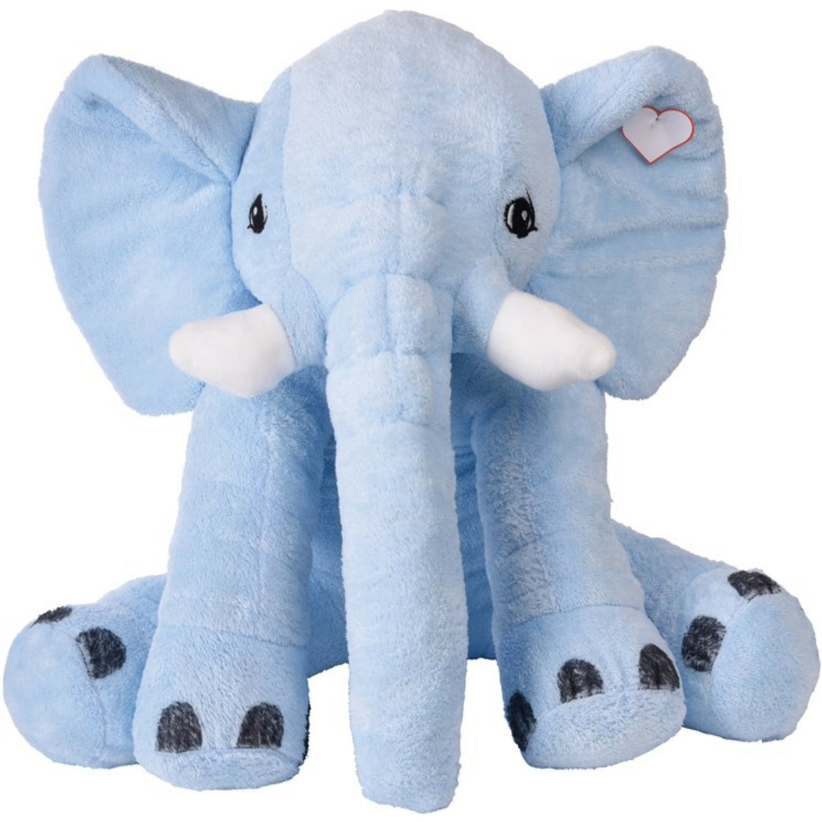 Soft Plush Elephant Toy - blue - 65 cm