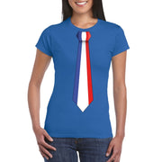 blauw-tshirt-met-frankrijk-vlag-stropdas-dames_10114293
