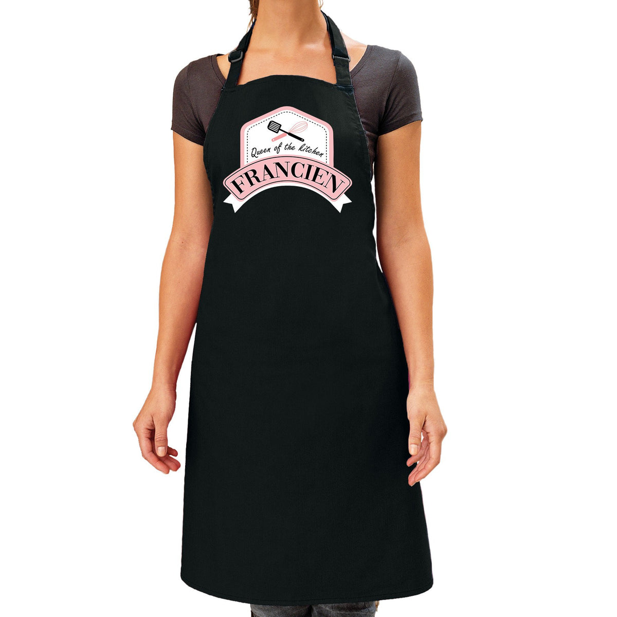 naam-cadeau-vrouw-francien-queen-of-the-kitchen-schort-zwart-keukenschort-cadeau_10352319