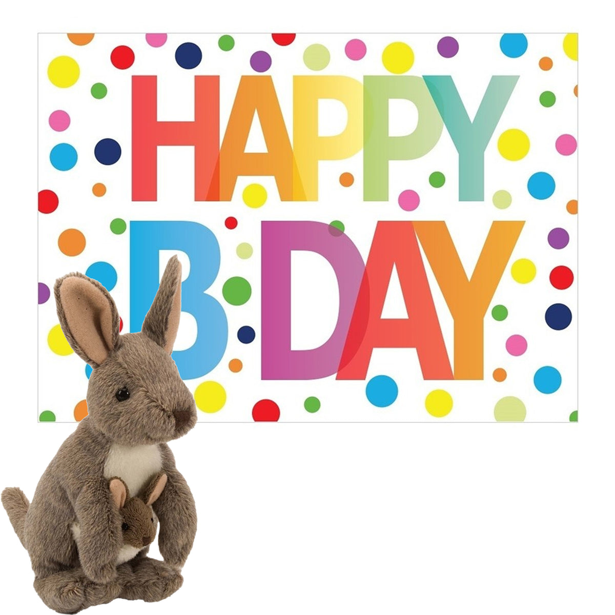 pluche-dieren-knuffel-kangoeroe-20-cm-met-happy-birthday-wenskaart_10366337