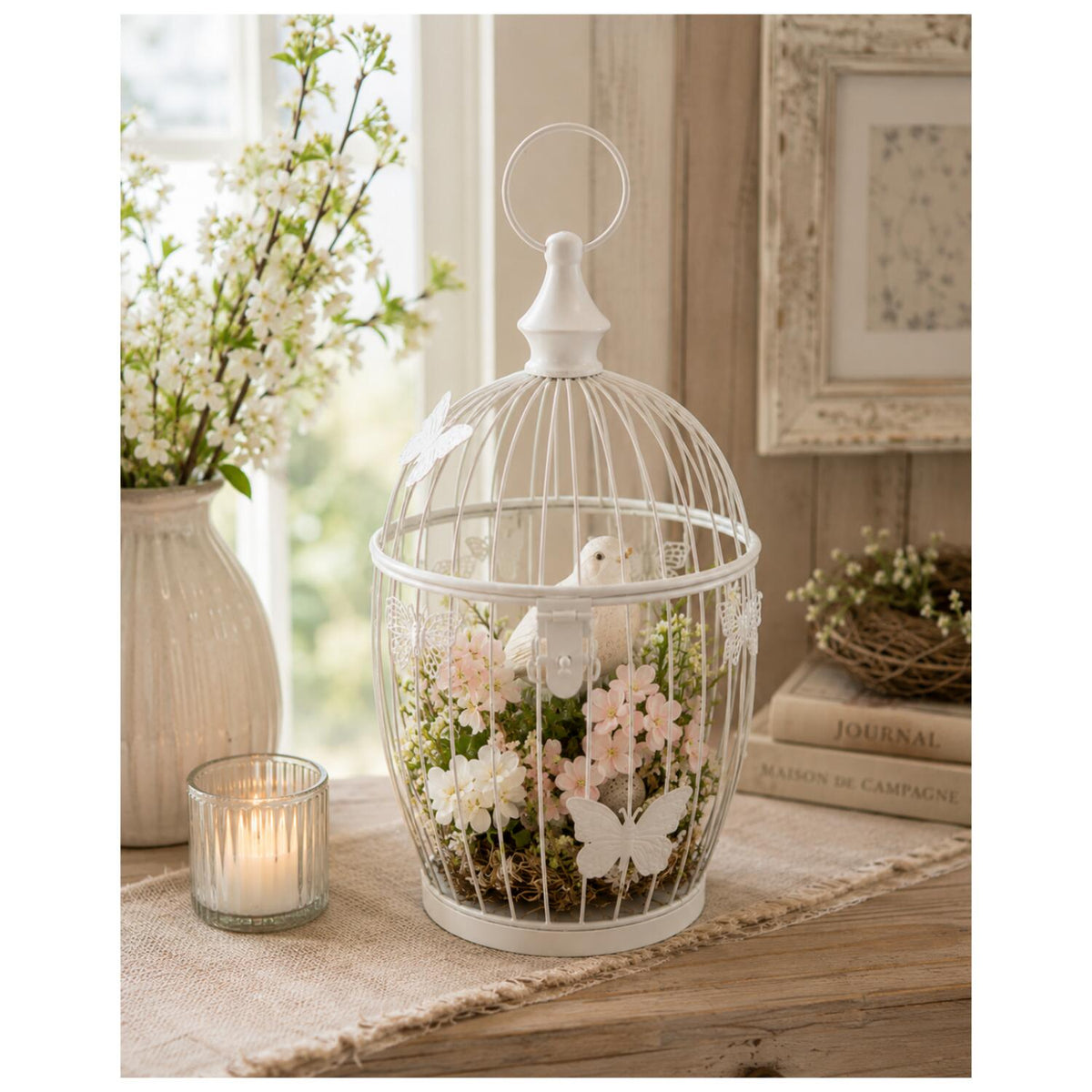 home-decoratie-vogelkooi-spring-draad-metaal-wit-24-x-40-cm_10496338-1