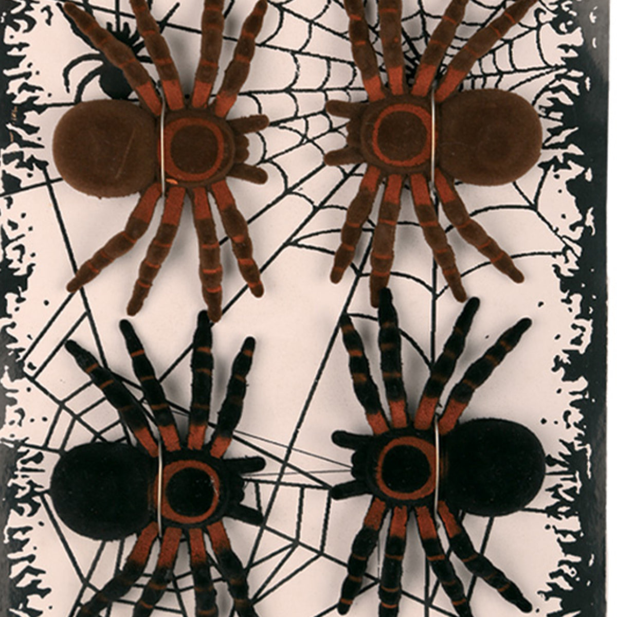 nep-spinnen-spinnetjes-8-cm-zwart-bruin-4x-stuks-horror-griezel-thema-decoratie-beestjes_10405340