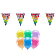 boland-party-50e-jaar-verjaardag-versiering-100x-ballonnen-2x-leeftijd-vlaggetjes_10362346