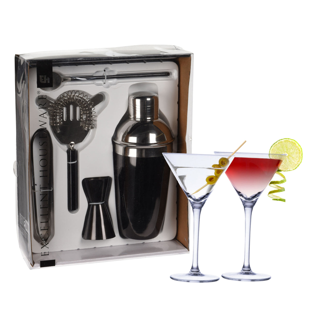 excellent-houseware-cocktails-maken-set-5delig-met-4x-martini-glazen_10359347