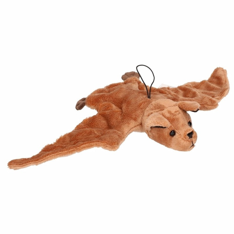 Plush flying bat brown 36 cm