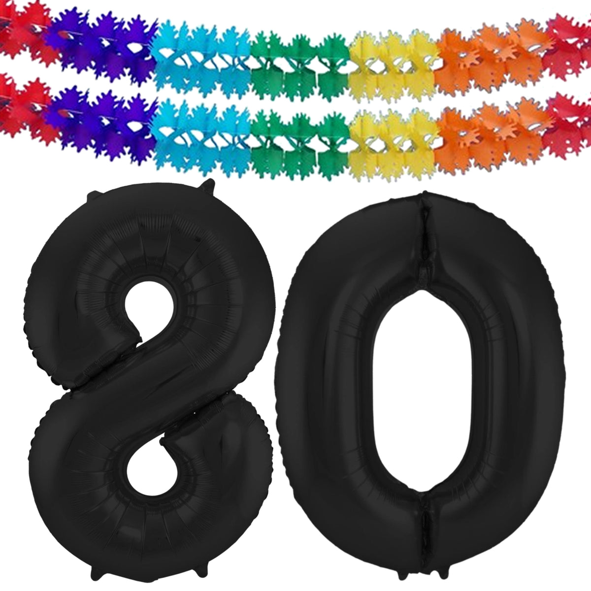 leeftijd-folie-ballonnen-leeftijd-cijfer-80-zwart-86-cm-en-2x-feestslingers-gekleurd_10376357