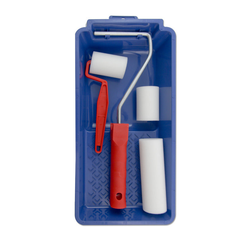 lakroller-schilderset-5-en-10-cm-extra-fijn-met-verfbak-en-beugel-schuimrollers-verfset_10277374