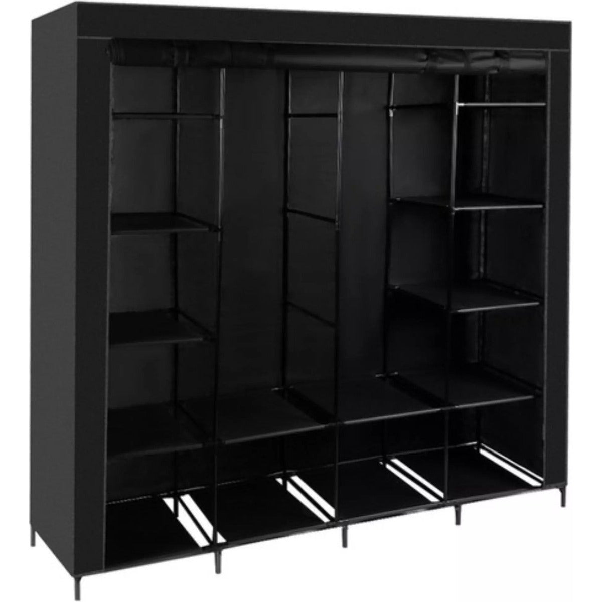 ruhhy-kledingkast-170-x-170-cm-zwart-opvouwbaar-campingkast-mobiele-kast_10480375-1