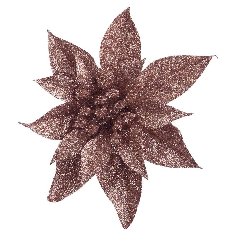 1x-kerstboomversiering-op-clip-donker-beige-glitter-bloem-15-cm_10138392