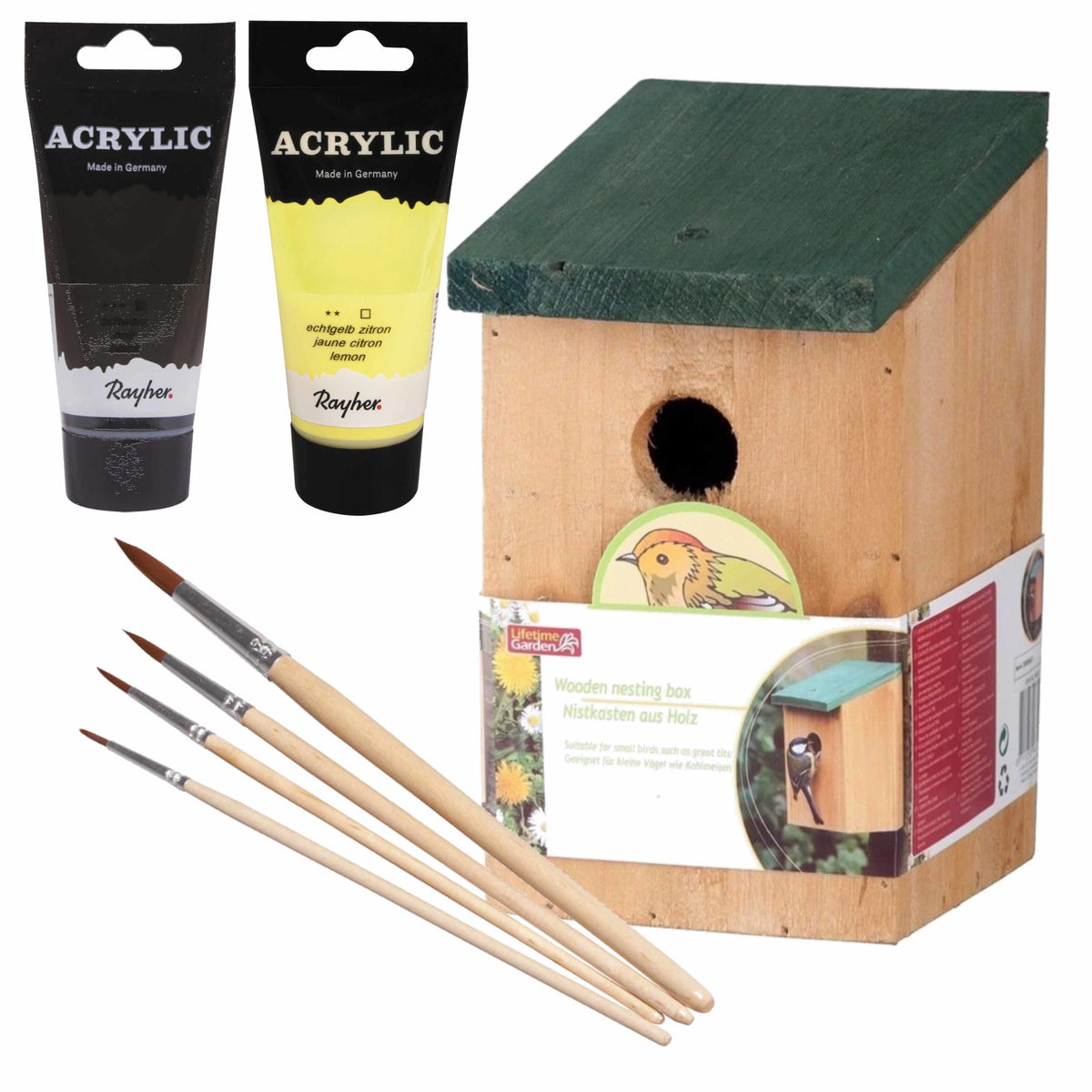houten-vogelhuisje-nestkastje-22-cm-zwart-geel-dhz-schilderen-pakket_10277400