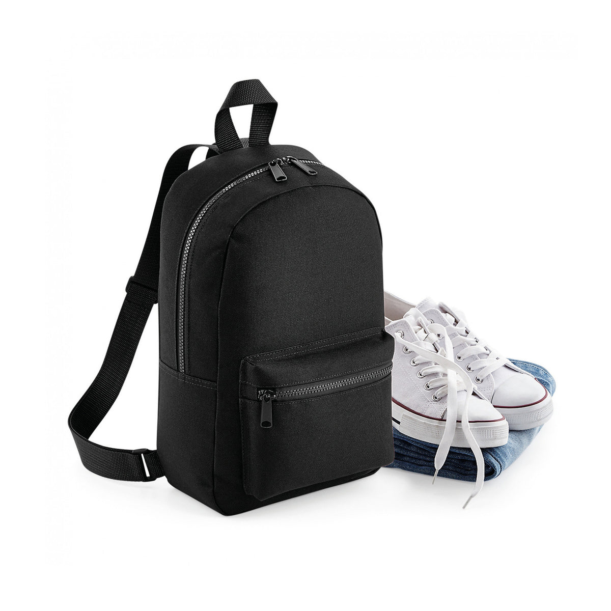 klein-rugzakje-met-voorvak-en-rits-zwart-7-liter-rugtasjes-kinderen-polyester_10351415