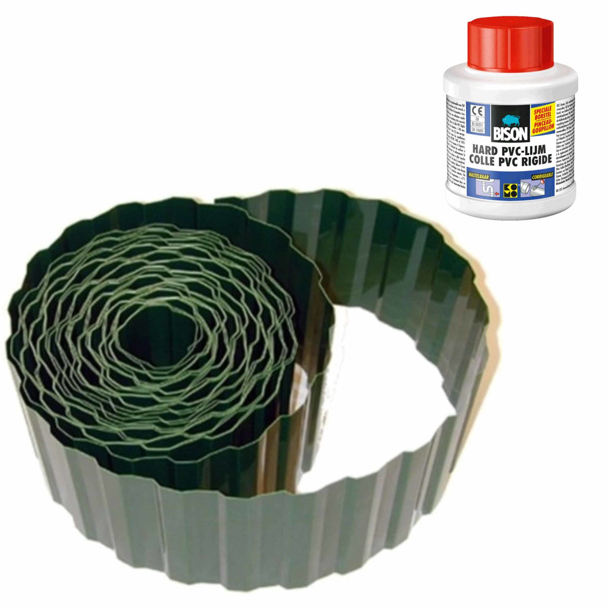 4x-stuks-kunststof-grasranden--borderranden-groen-9-m-x-15-cm-inclusief-bison-pvc-lijm_10283415