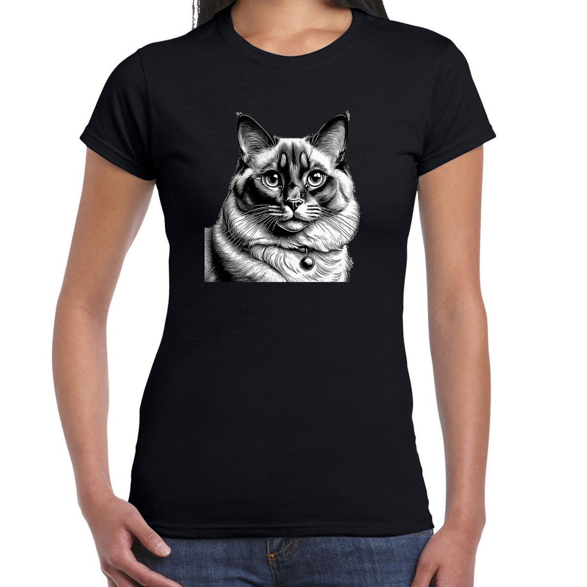 cadeau-verkleed-tshirt-dames-zwart-ragdoll-kat-poes-kattenliefhebber_10468424
