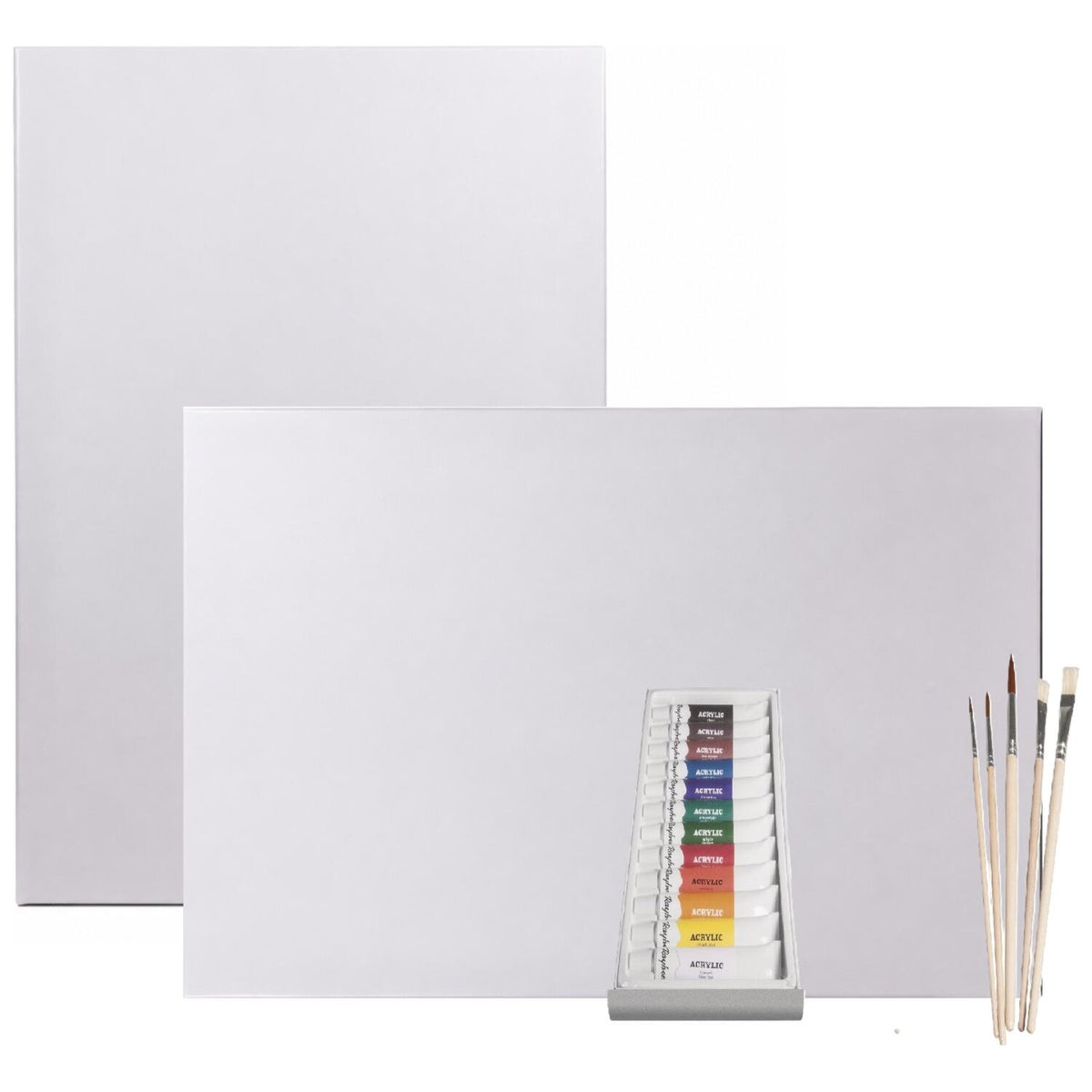 schilders-verf-set-van-12x-tubes-acrylverf-hobbyverf-12-ml-2x-canvas-doek-5x-kwasten_10276425-1