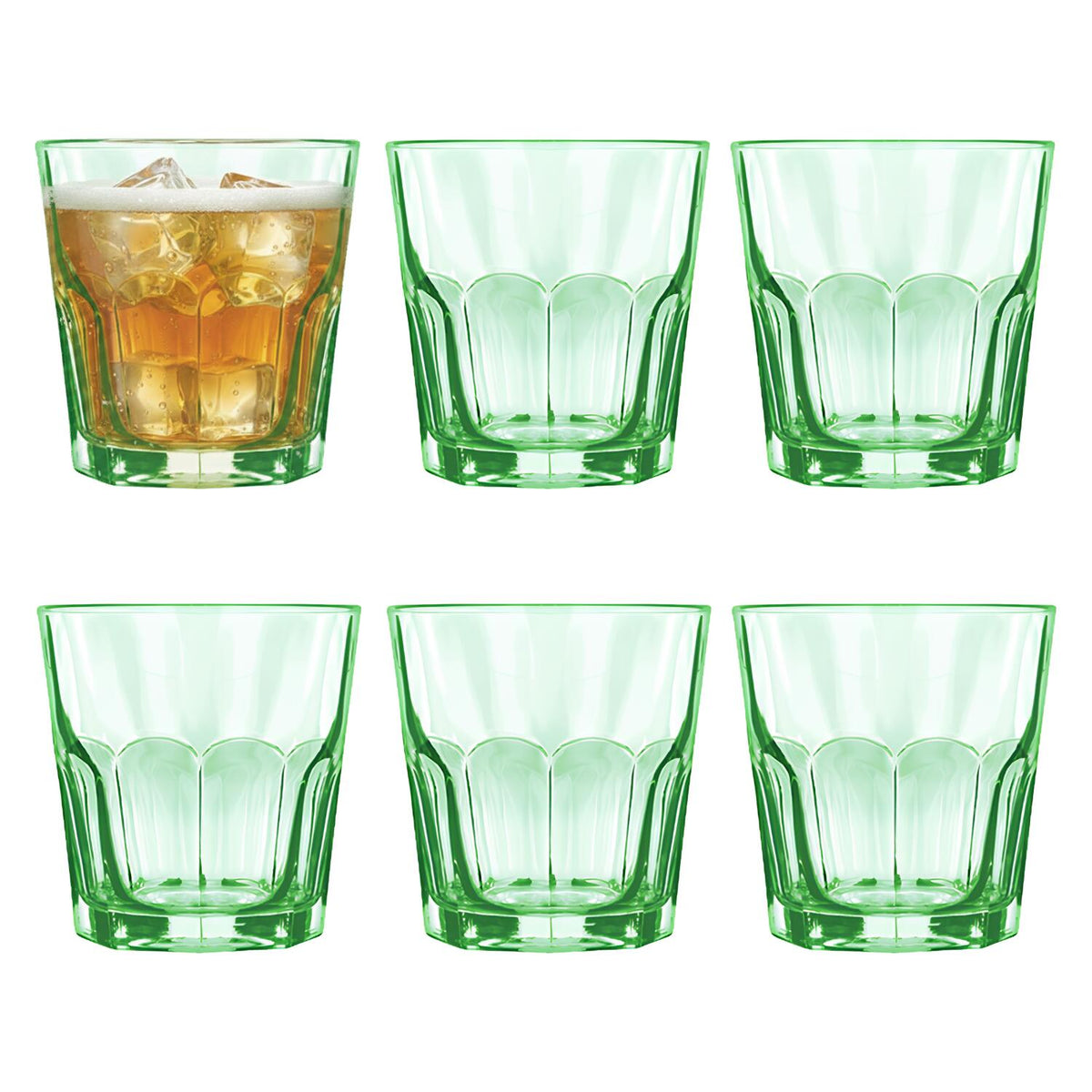 alessandro-drinkglazen-casablanca-waterglazen-groen-transparant-glas-6x-stuks-260-ml_10497427