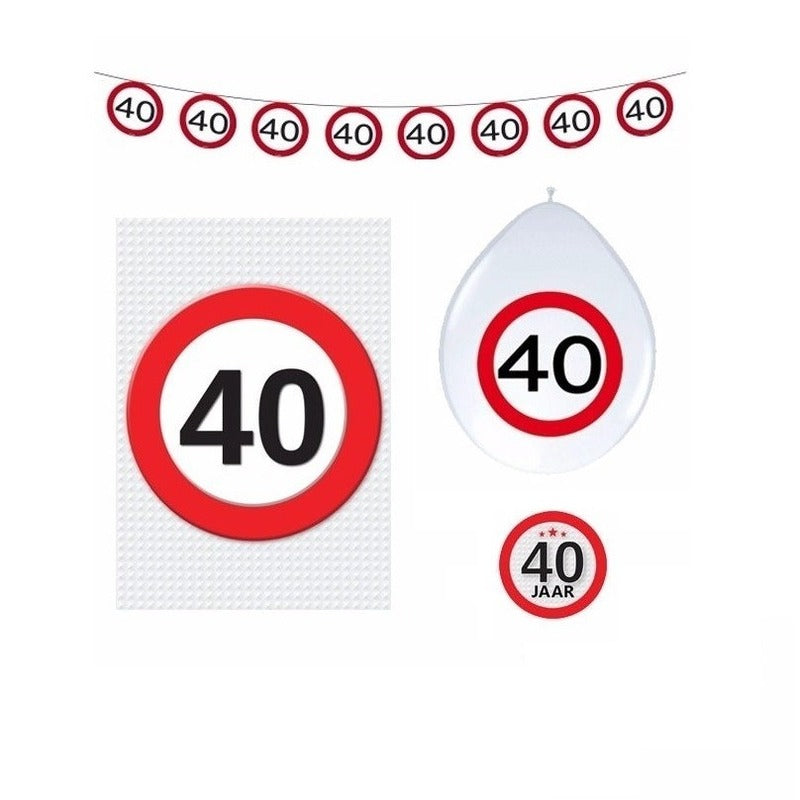 40-jaar-stopbord-versiering-basis-set_10084428-1