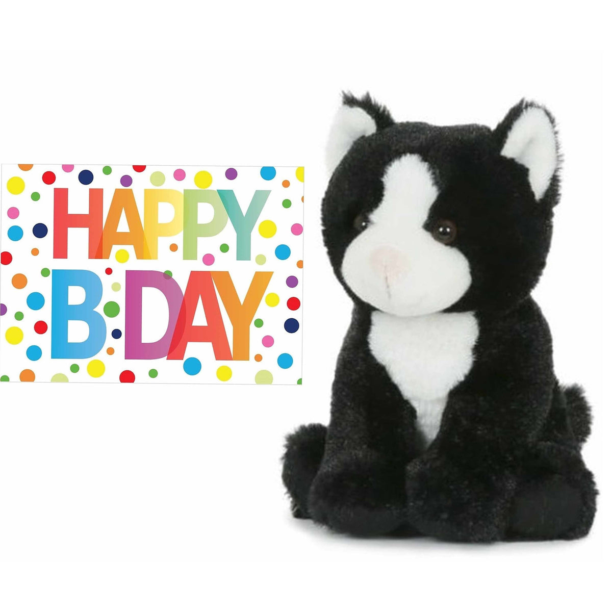 pluche-knuffel-kat-poes-zwart-wit-18-cm-met-a5size-happy-birthday-wenskaart_10327428