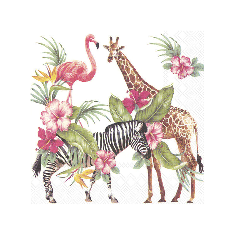 ihr-tafel-servetten-tropische-safari-dieren-20x-stuks-3-laags-33-x-33-cm_10350431