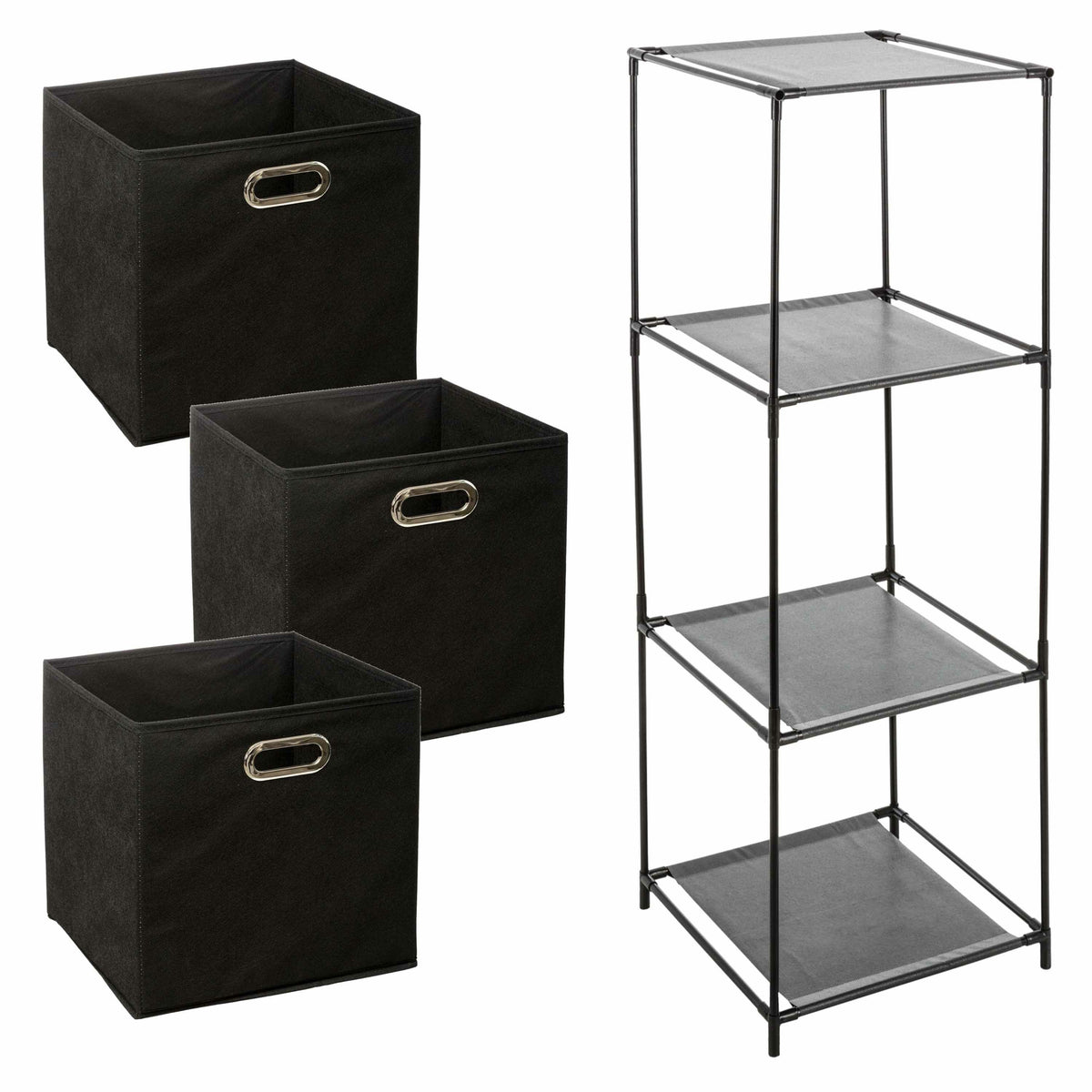 kastmandjes-opberg-mandjes-zwart-3x-stuks-van-29-liter-in-rekje-van-34-x-98-cm_10396431