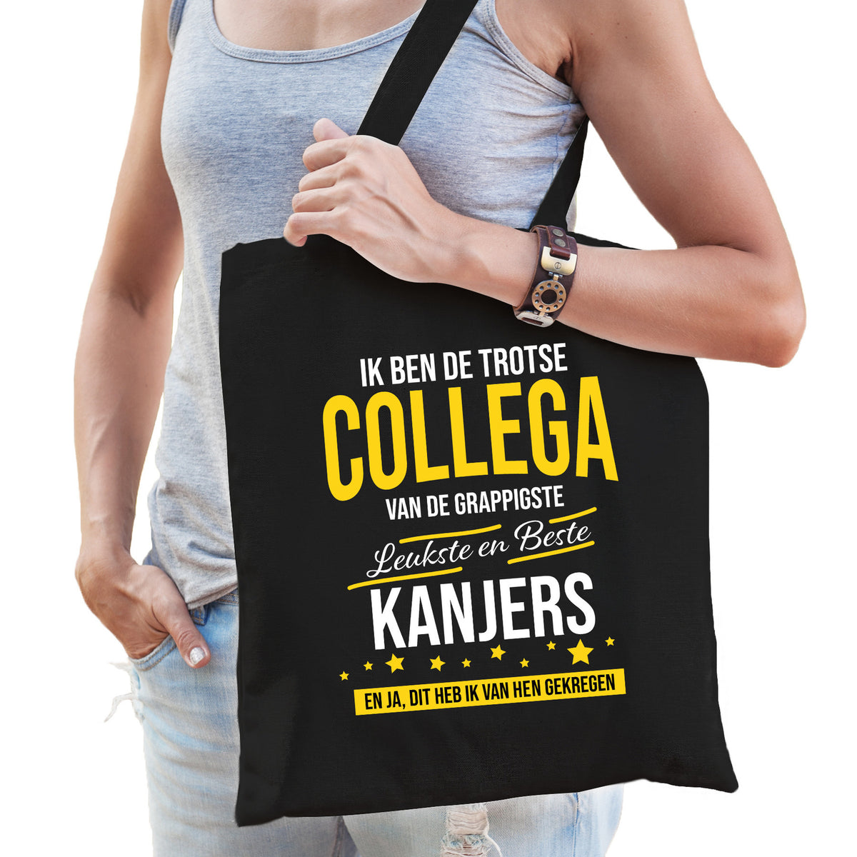 trotse-collega-van-de-leukste-kanjers-katoenen-cadeau-tas-zwart-voor-dames_10220435