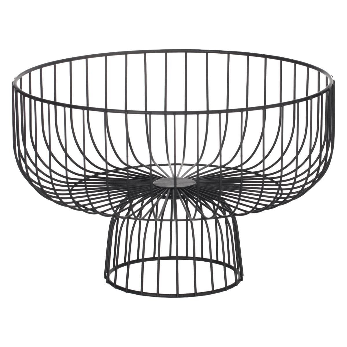 fruitschaal--zwart-metaal-28-cm-rond-op-voet-fruitmand_10336453