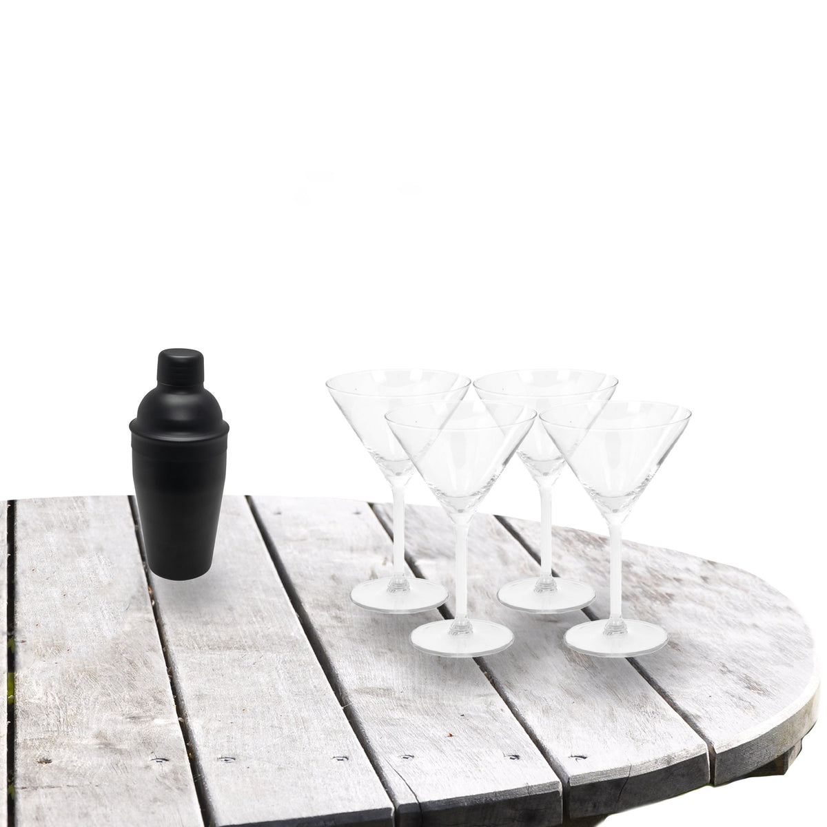 cocktailshaker-set-met-4x-stuks-martini-cocktailglazen-260-ml_10364455
