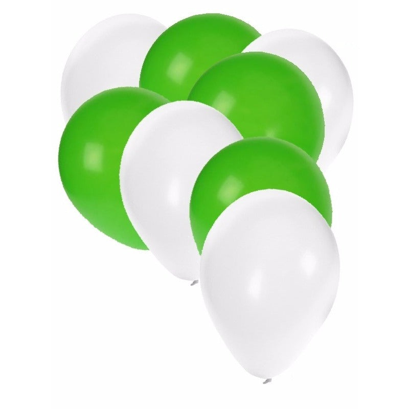 30x-ballonnen-wit-en-groen_10060466-1