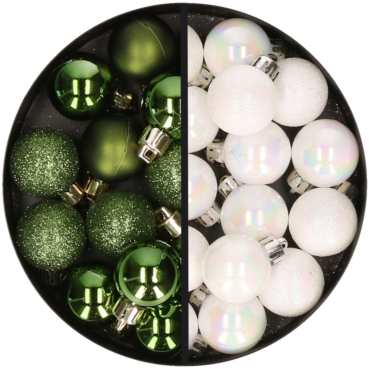 34x-stuks-kunststof-kerstballen-groen-en-parelmoer-wit-3-cm_10367467
