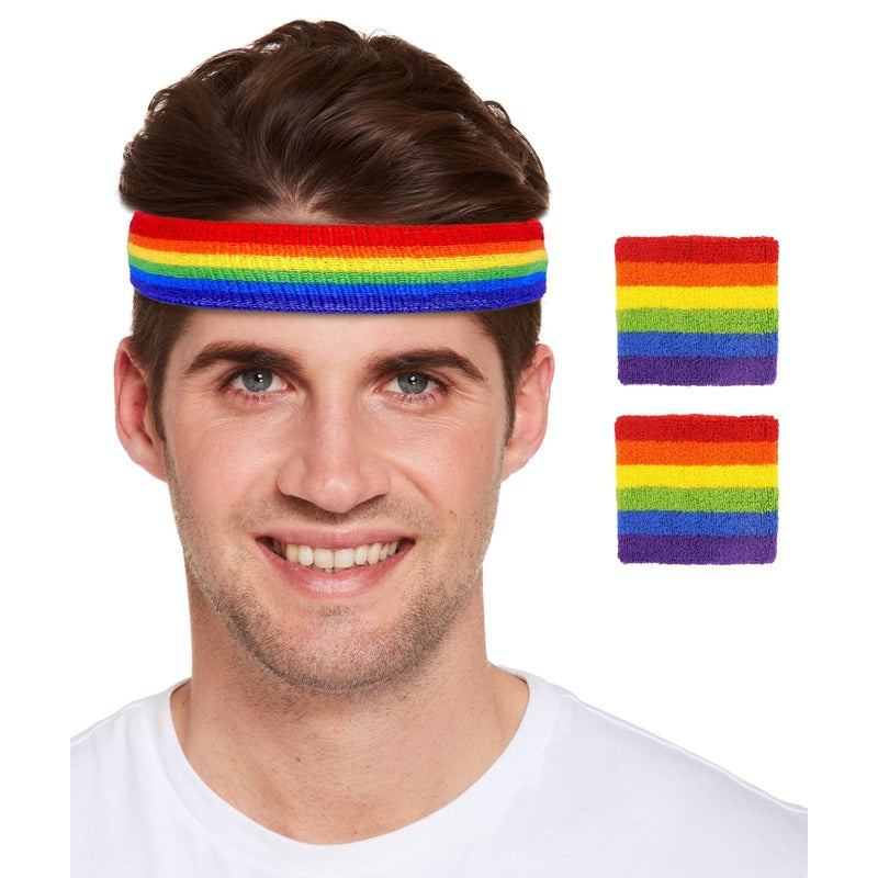 regenboog-pride-kleuren-hoofd-en-pols-zweetbandjes-set_10154494