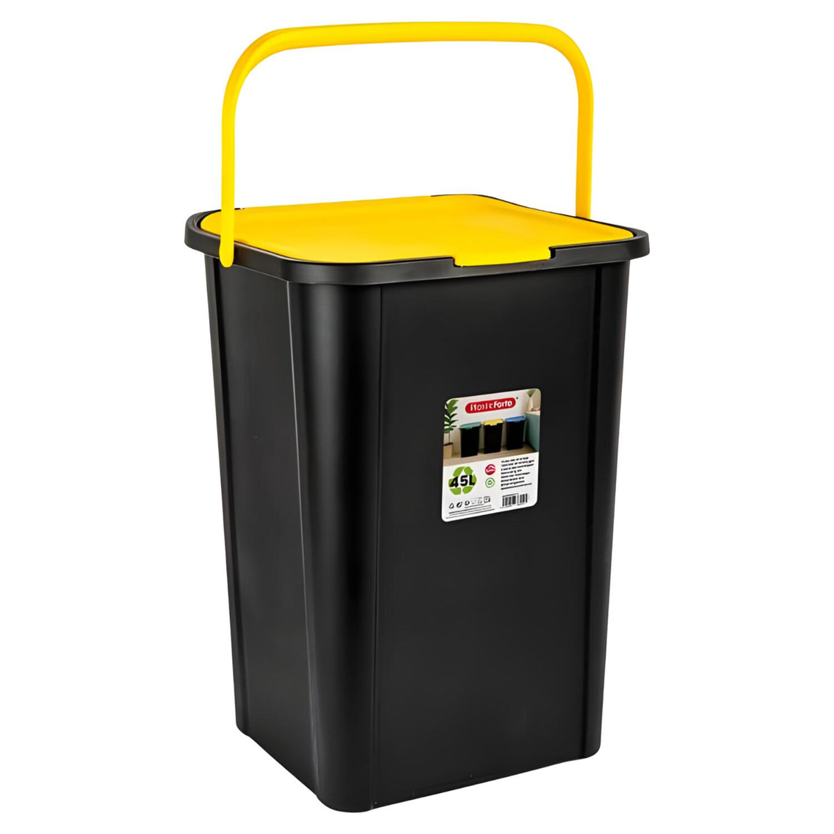 plasticforte-recycling-afvalbakken-set-2x-zwart-geel-45l-afsluitbaar-34-x-40-x-54-cm_10490498-3