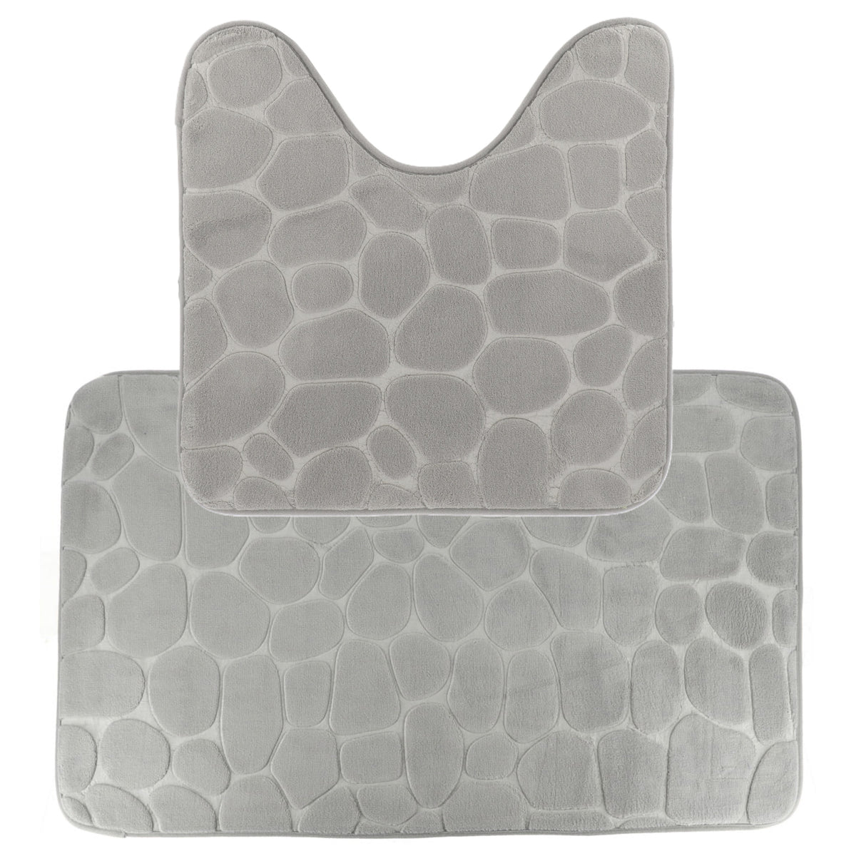 tendance-badkamer-matten-set-pebble-toilet-en-bad-mat-lichtgrijs-memory-foam-microfiber_10456506