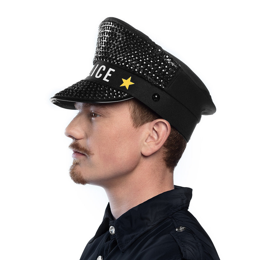carnaval-verkleed-politie-agent-hoed-sparkle-zwart-voor-volwassenen-politie-thema_10419511-5