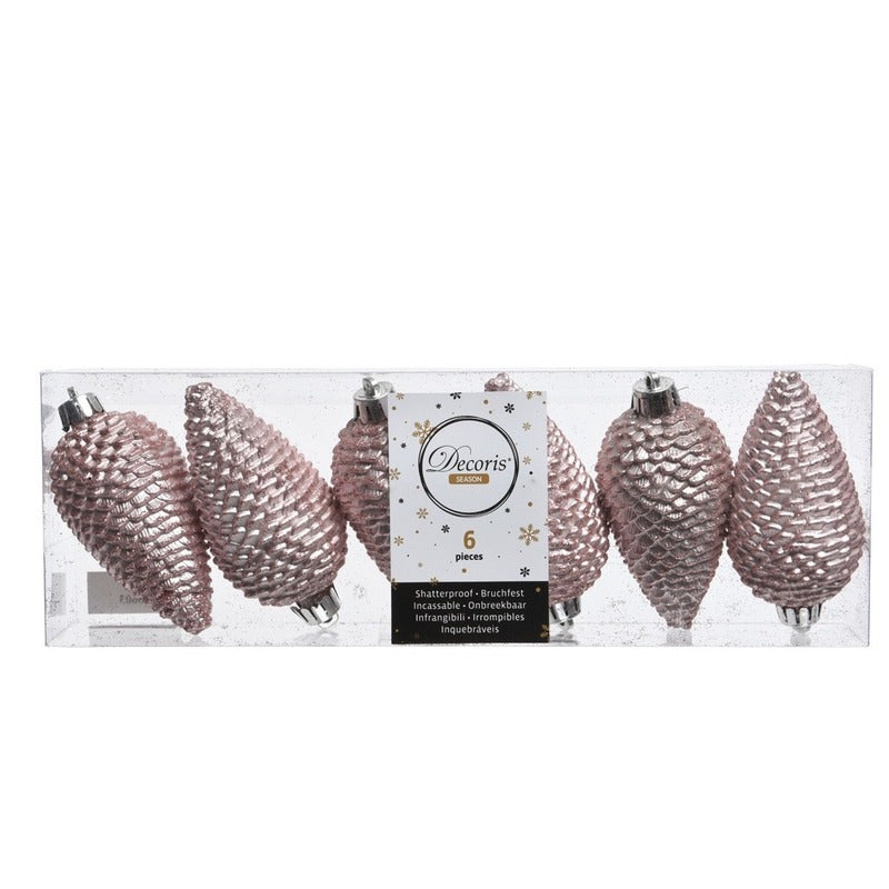 kersthangers-dennenappels-6x-st-lichtroze-glitter-8-cm-kunststof-kerstversiering_10137511