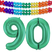folat-verjaardag-leeftijd-folieballon-90-jaar-groen-86-cm-incl-2x-slingers_10376515