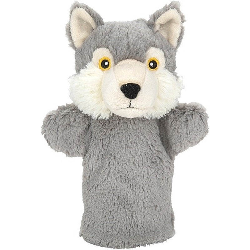 Plush wolf hand puppet cuddly toy - 24 cm - Wolves