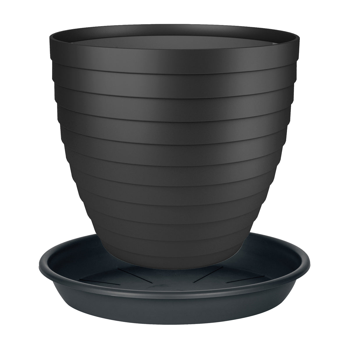 plantenpot-bloempot-florenzia-met-onderschaal-d21-x-h19-cm-zwart-kunststof_10413516