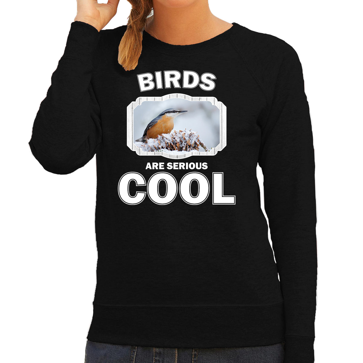 dieren-boomklever-vogel-sweater-zwart-dames-birds-are-cool-trui_10253516