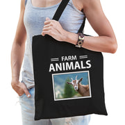 geit-tasje-zwart-volwassenen-en-kinderen-farm-animals-kado-boodschappen-tas_10265519