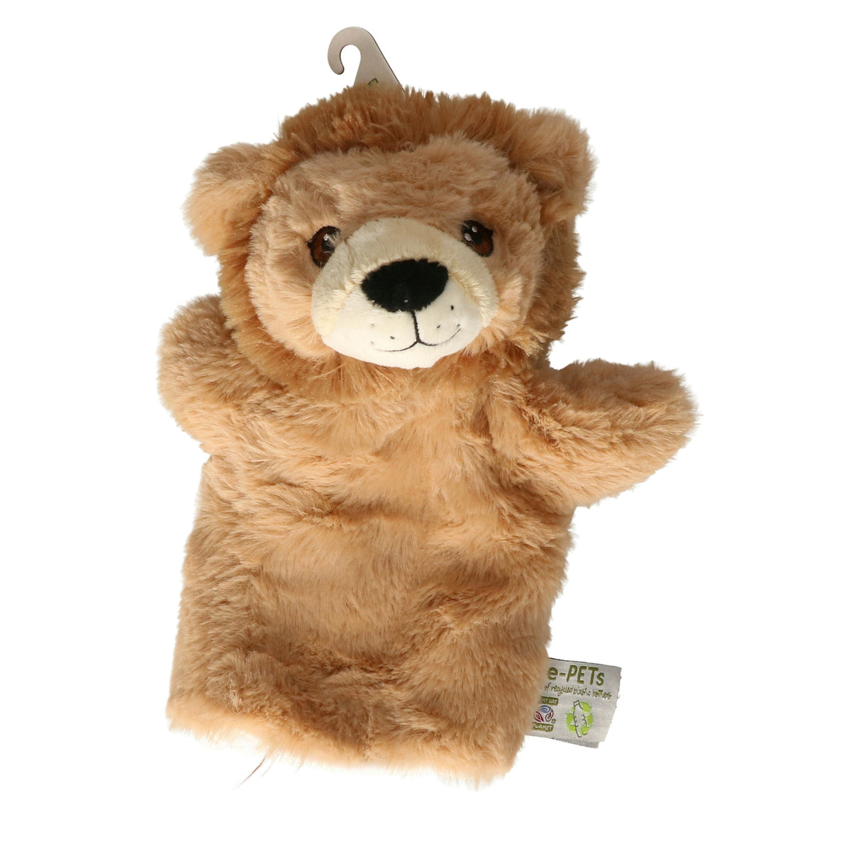 Nature Planet hand puppet Lion - 24 cm - puppet show animal puppets - brown