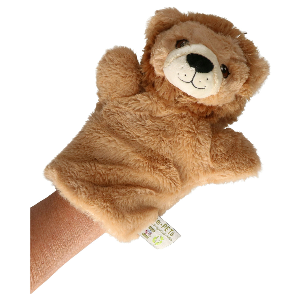 Nature Planet hand puppet Lion - 24 cm - puppet show animal puppets - brown