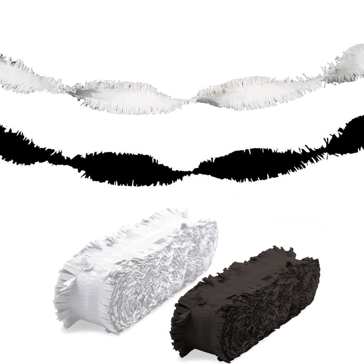 folat-versiering-feest-slingers-combi-set-wit-en-zwart-24-meter-crepe-papier_10365536