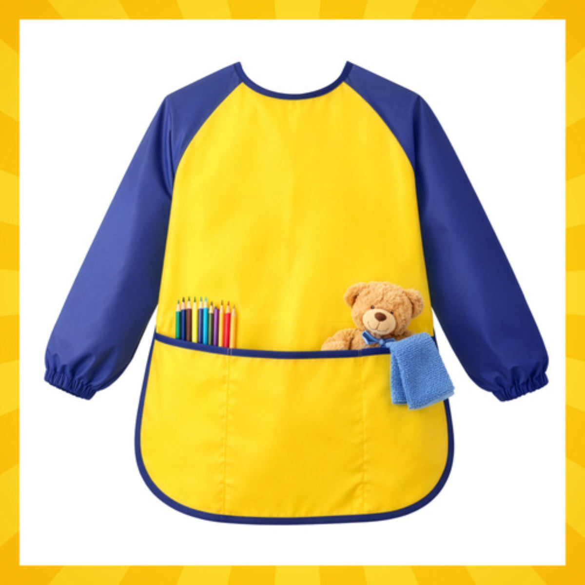 kruzzel-kinderschort-maat-m-geel-blauw-nylon-polyester-waterdicht-kliederschort_10487538