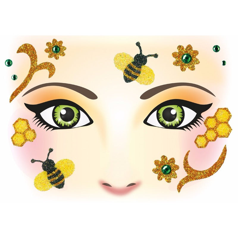gezicht-stickers-velletje-bijen-wespen-schmink-stickertjes-makeup_10096538